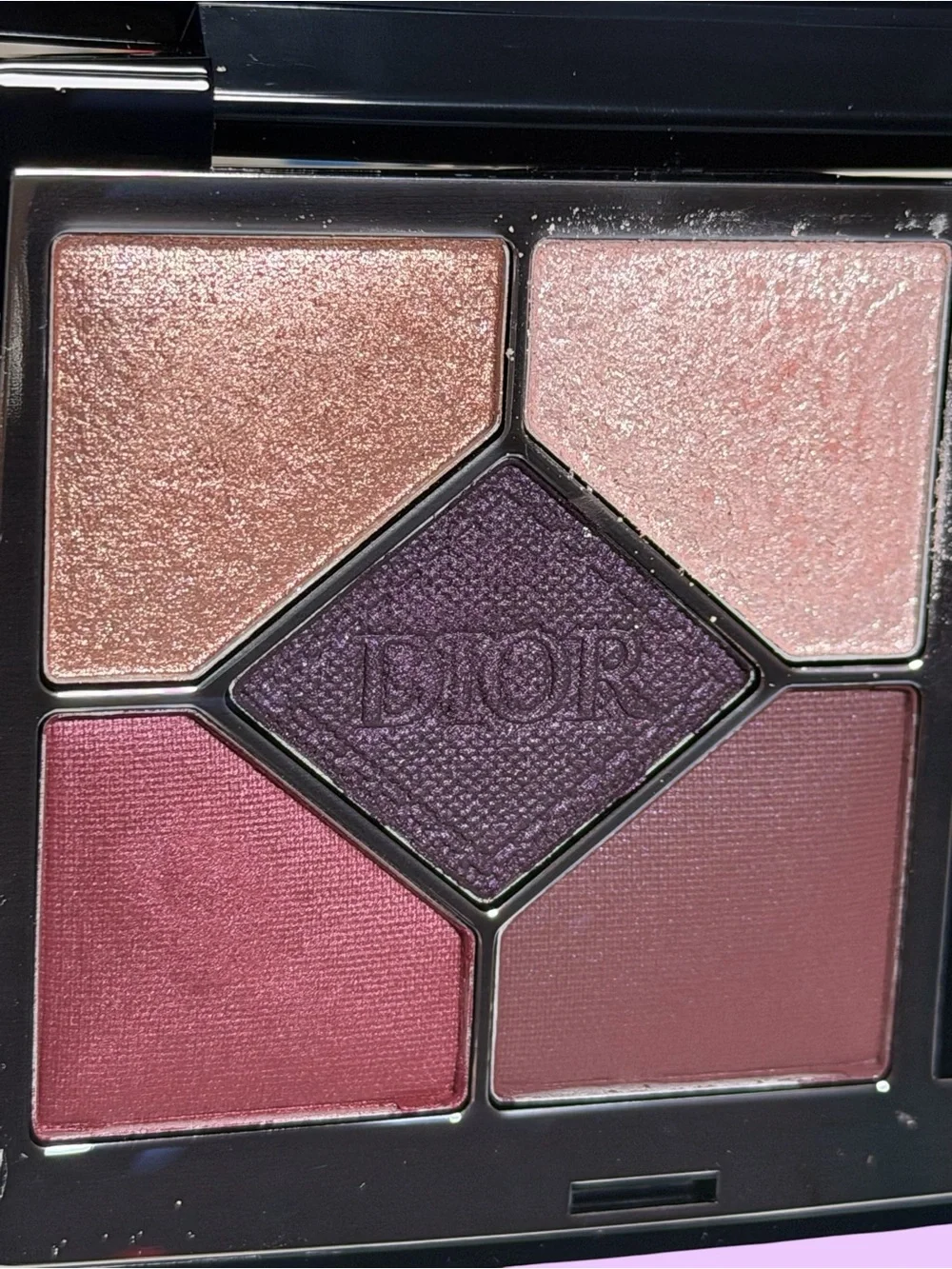 Diorshow 5-Color Eyeshadow Palette - plum & champagne Shades in DENIM